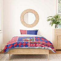 Haiti Christmas Bedding Set Santa With Fanal Haitian Patchwork Style - Wonder Print Shop