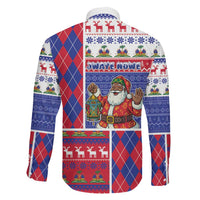 Haiti Christmas Family Matching Mermaid Dress and Hawaiian Shirt Santa With Fanal Haitian Patchwork Style - Wonder Print Shop