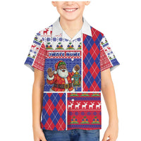 Haiti Christmas Family Matching Mermaid Dress and Hawaiian Shirt Santa With Fanal Haitian Patchwork Style - Wonder Print Shop