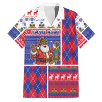 Haiti Christmas Family Matching Summer Maxi Dress and Hawaiian Shirt Santa With Fanal Haitian Patchwork Style - Wonder Print Shop
