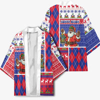 Haiti Christmas Kimono Santa With Fanal Haitian Patchwork Style - Wonder Print Shop