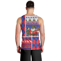 Haiti Christmas Men Tank Top Santa With Fanal Haitian Patchwork Style - Wonder Print Shop