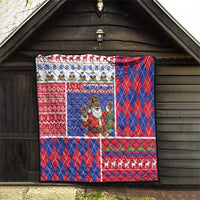 Haiti Christmas Quilt Santa With Fanal Haitian Patchwork Style - Wonder Print Shop