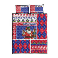Haiti Christmas Quilt Bed Set Santa With Fanal Haitian Patchwork Style - Wonder Print Shop