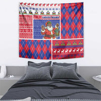 Haiti Christmas Tapestry Santa With Fanal Haitian Patchwork Style - Wonder Print Shop
