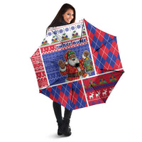 Haiti Christmas Umbrella Santa With Fanal Haitian Patchwork Style - Wonder Print Shop