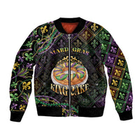 Personalized Mardi Gras Bomber Jacket King Cake Royal