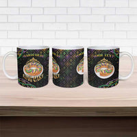 Personalized Mardi Gras Ceramic Mug King Cake Royal