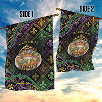 Mardi Gras Garden Flag King Cake Royal