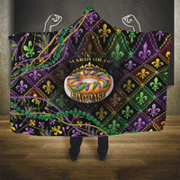Mardi Gras Hooded Blanket King Cake Royal