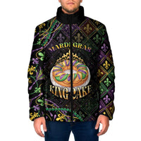 Personalized Mardi Gras Padded Jacket King Cake Royal