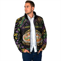 Personalized Mardi Gras Padded Jacket King Cake Royal
