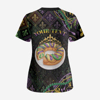 Personalized Mardi Gras Scrub Top King Cake Royal