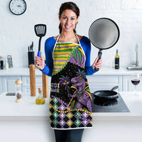 Mardi Gras Apron King Rex Glitter Effect