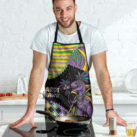 Mardi Gras Apron King Rex Glitter Effect