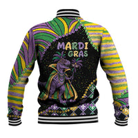 Mardi Gras Baseball Jacket King Rex Glitter Effect
