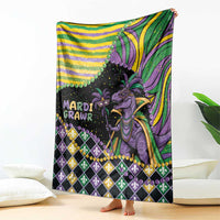 Mardi Gras Blanket King Rex Glitter Effect