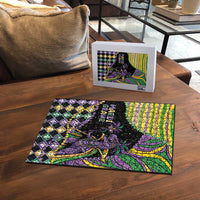 Mardi Gras Puzzle King Rex Glitter Effect