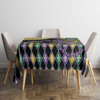 Mardi Gras Tablecloth King Rex Glitter Effect