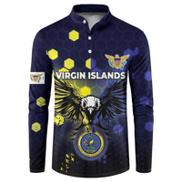Personalized United States Virgin Islands Button Sweatshirt Eagle Bird Unique Style - Wonder Print Shop