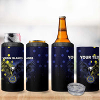 Personalized United States Virgin Islands 4 in 1 Can Cooler Tumbler Eagle Bird Unique Style - Wonder Print Shop