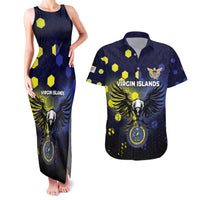 Personalized United States Virgin Islands Couples Matching Tank Maxi Dress and Hawaiian Shirt Eagle Bird Unique Style - Wonder Print Shop