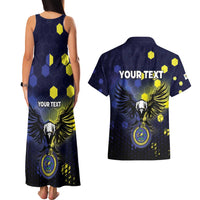 Personalized United States Virgin Islands Couples Matching Tank Maxi Dress and Hawaiian Shirt Eagle Bird Unique Style - Wonder Print Shop