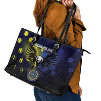 United States Virgin Islands Leather Tote Bag Eagle Bird Unique Style - Wonder Print Shop