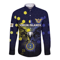 Personalized United States Virgin Islands Long Sleeve Button Shirt Eagle Bird Unique Style - Wonder Print Shop