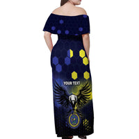 Personalized United States Virgin Islands Off Shoulder Maxi Dress Eagle Bird Unique Style - Wonder Print Shop