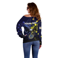 Personalized United States Virgin Islands Off Shoulder Sweater Eagle Bird Unique Style - Wonder Print Shop