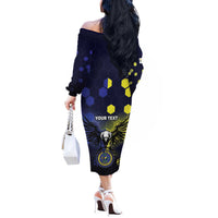 Personalized United States Virgin Islands Off The Shoulder Long Sleeve Dress Eagle Bird Unique Style - Wonder Print Shop