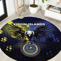 United States Virgin Islands Round Carpet Eagle Bird Unique Style - Wonder Print Shop