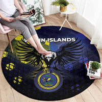 United States Virgin Islands Round Carpet Eagle Bird Unique Style - Wonder Print Shop