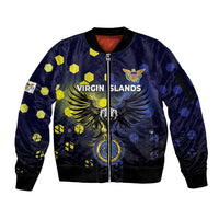 Personalized United States Virgin Islands Sleeve Zip Bomber Jacket Eagle Bird Unique Style - Wonder Print Shop