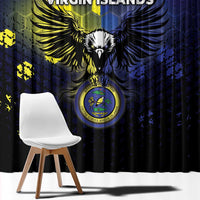 United States Virgin Islands Window Curtain Eagle Bird Unique Style - Wonder Print Shop