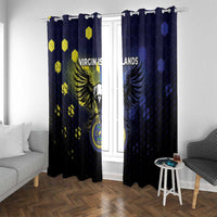 United States Virgin Islands Window Curtain Eagle Bird Unique Style - Wonder Print Shop