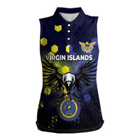 Personalized United States Virgin Islands Women Sleeveless Polo Shirt Eagle Bird Unique Style - Wonder Print Shop