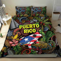 Puerto Rico Bedding Set The Coqui Frog Tropical Doodle Style - Wonder Print Shop