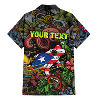 Personalized Puerto Rico Family Matching Mermaid Dress and Hawaiian Shirt The Coqui Frog Tropical Doodle Style - Wonder Print Shop