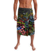 Personalized Puerto Rico Lavalava The Coqui Frog Tropical Doodle Style - Wonder Print Shop