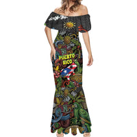 Personalized Puerto Rico Mermaid Dress The Coqui Frog Tropical Doodle Style - Wonder Print Shop