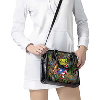 Puerto Rico Shoulder Handbag The Coqui Frog Tropical Doodle Style - Wonder Print Shop