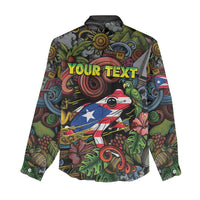 Personalized Puerto Rico Women Casual Shirt The Coqui Frog Tropical Doodle Style - Wonder Print Shop