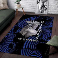 Ancient Greek Hermes Area Rug God Of Boundaries - Wonder Print Shop