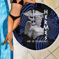 Ancient Greek Hermes Beach Blanket God Of Boundaries - Wonder Print Shop