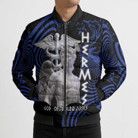Ancient Greek Hermes Bomber Puffer Jacket God Of Boundaries - Wonder Print Shop