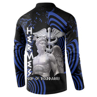 Ancient Greek Hermes Button Sweatshirt God Of Boundaries - Wonder Print Shop