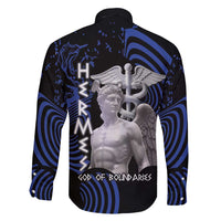 Ancient Greek Hermes Family Matching Long Sleeve Bodycon Dress and Hawaiian Shirt God Of Boundaries - Wonder Print Shop