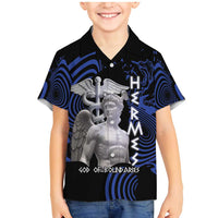 Ancient Greek Hermes Family Matching Mermaid Dress and Hawaiian Shirt God Of Boundaries - Wonder Print Shop